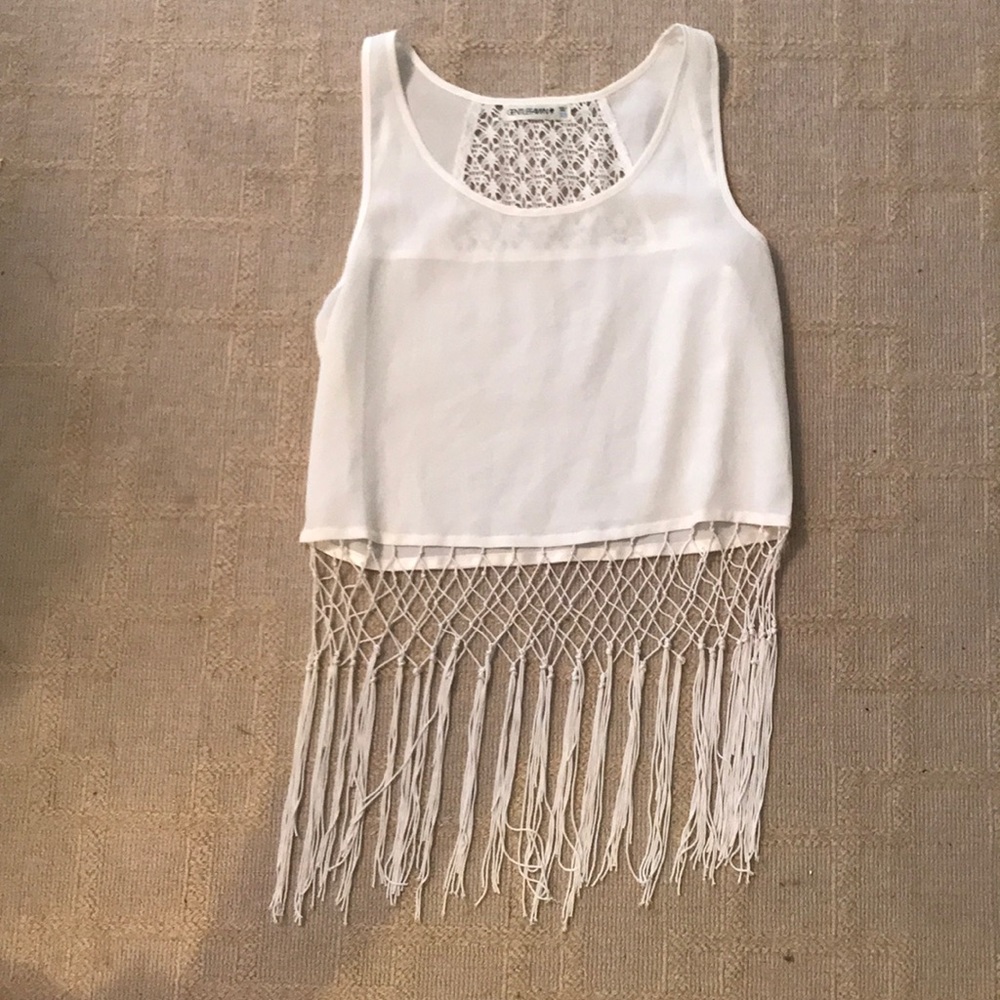 Fringe crop top